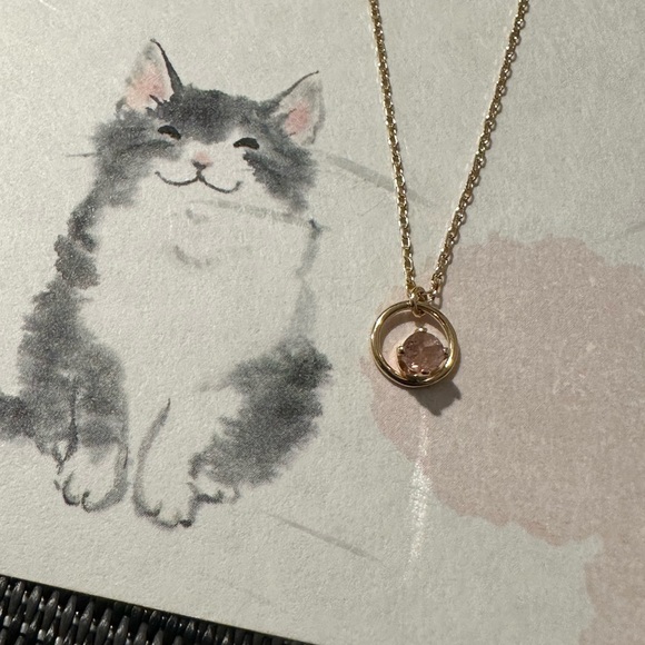 Catbird Jewelry - WINDEN 14K Solid Yellow Gold Sunstone Necklace